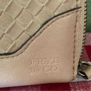 FRYE AND CO. Tan Woven Leather Wallet